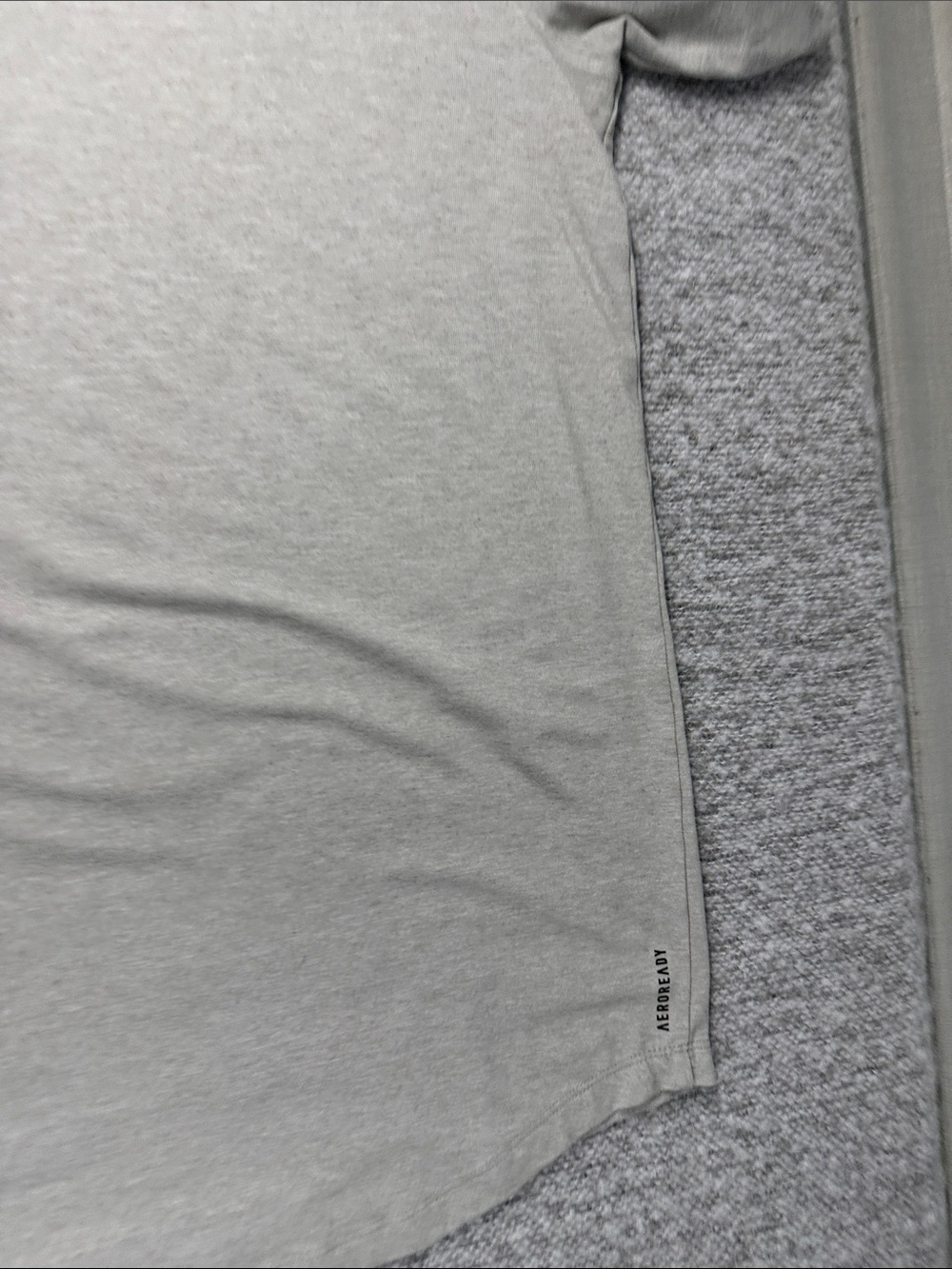 adidas Men’s Heather Light Gray Short Sleeve Crew Tee Aeroready Size M - Picture 8 of 11